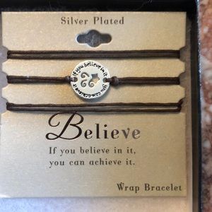 Believe Silver Plated Bracelet
